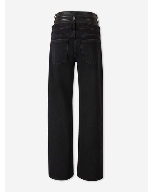 Agolde Black Elson Straight Jeans
