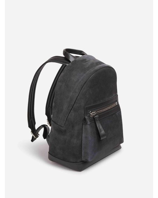 Tom Ford Black Suede Backpack for men