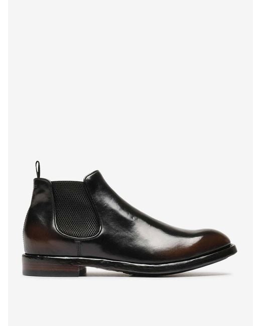 Officine Creative Black Chelsea Temple Boots for men