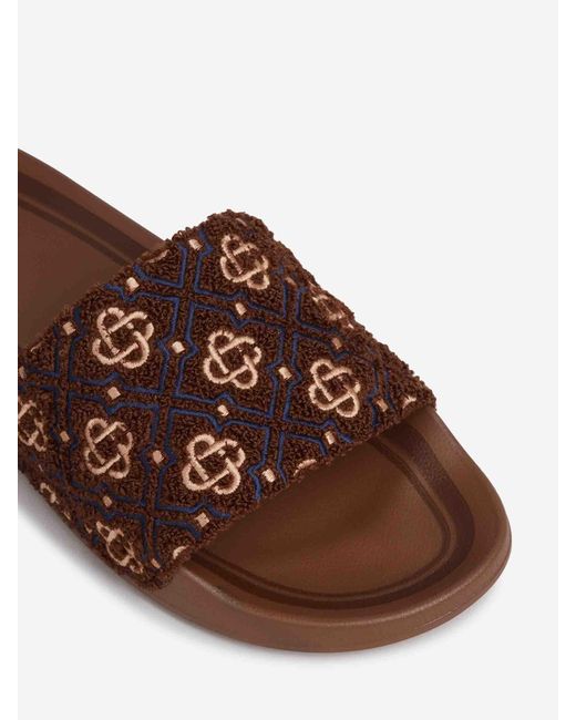 Casablanca Brown Monogram Sandals for men