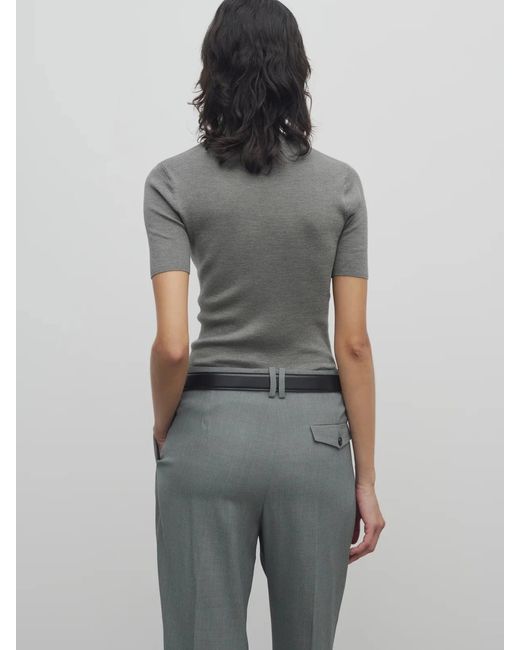 The Row Gray Jannat Silk Sweater