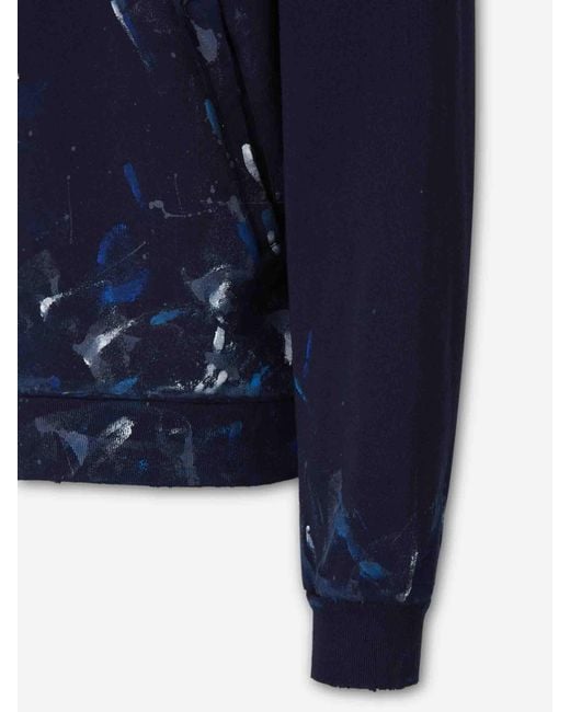 Balenciaga Blue Sweatshirt Logo Painting for men