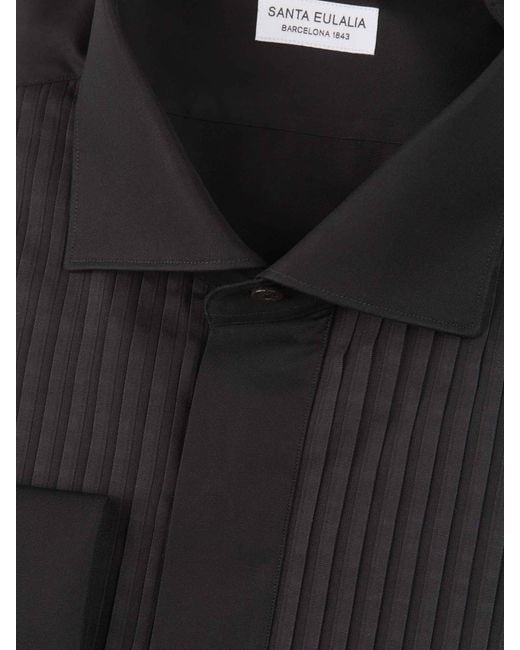 Santa Eulalia Black Tuxedo Shirt for men