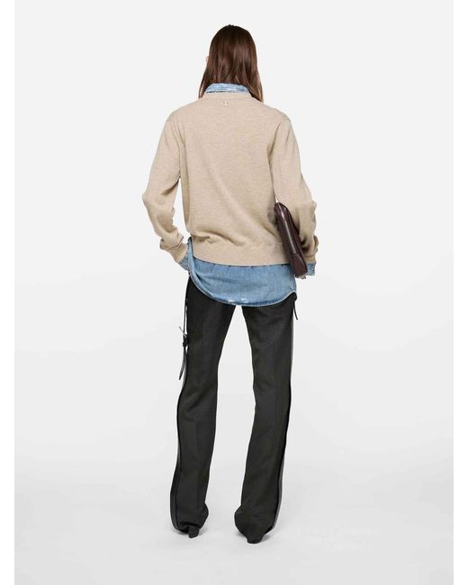Acne White Layered Wool Jersey