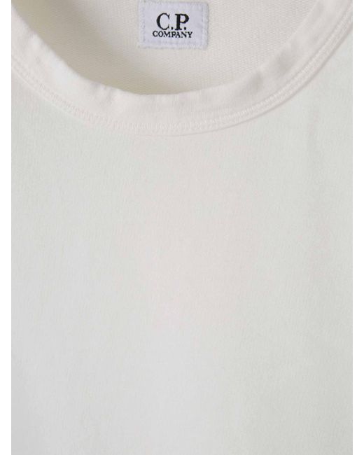 Felpa Girocollo di C P Company in White da Uomo