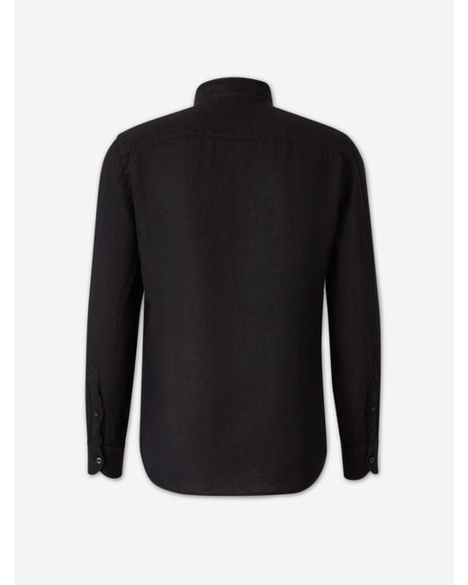 Santa Eulalia Black Casual Plain Shirt for men