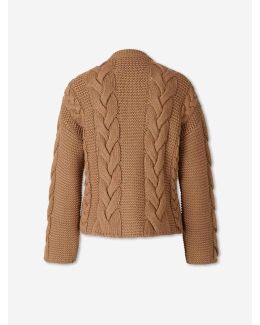 LaDoubleJ Brown Button-Up Knit Sweater