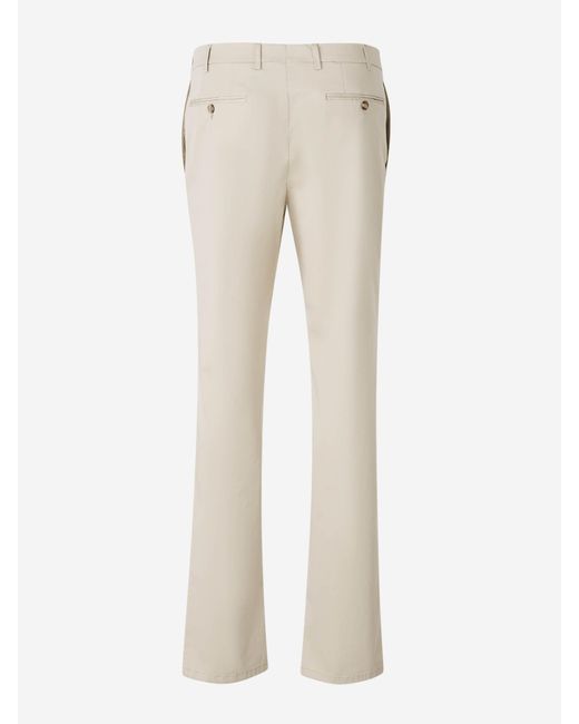 Canali Formelle Baumwollhose in Natural für Herren