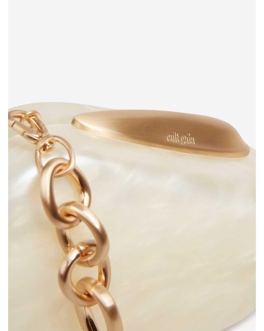 Cult Gaia Natural Althea Clutch Bag