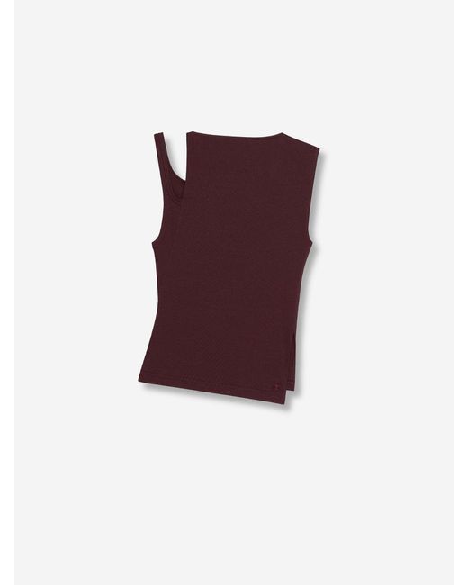 Top Oblique 90's Courreges de color Red