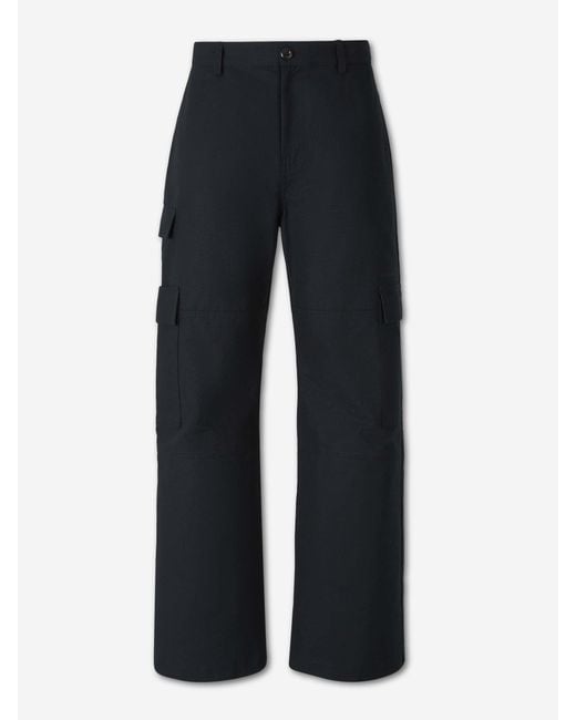 Balenciaga Blue Wide Leg Pants Cargo for men