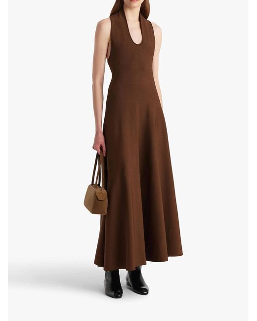 Khaite Natural Midi-Kleid Melina