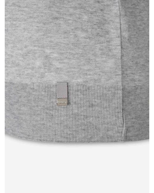 Herno Gray Short-Sleeve Polo Shirt