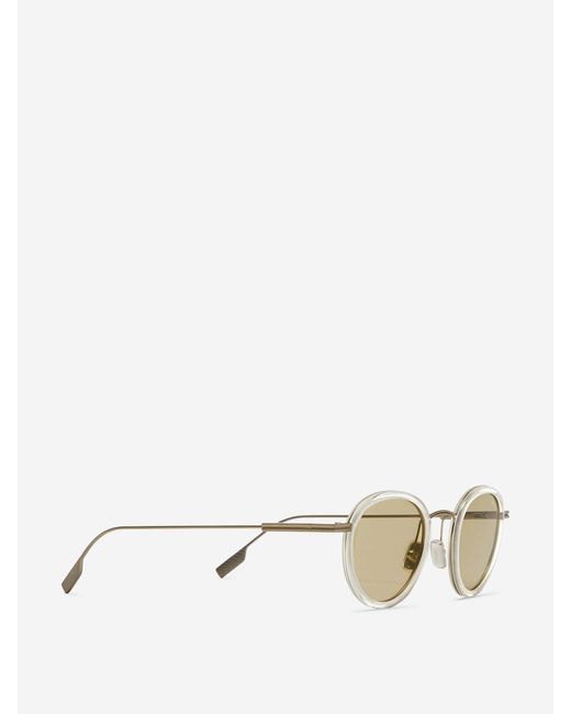 Zegna Natural Round Sunglasses for men