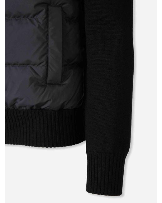 Cárdigan Acolchado Cremallera Moncler de hombre de color Black