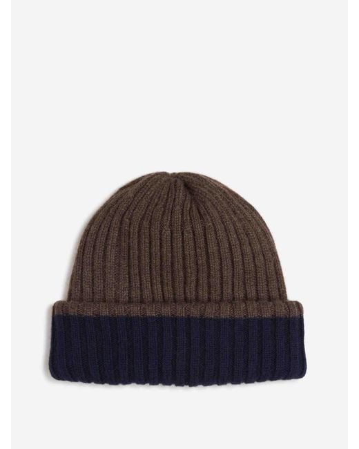 Cappello Bicolore Doppio di Fedeli in Brown da Uomo