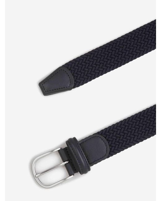 Santa Eulalia Black Braided Belt for men