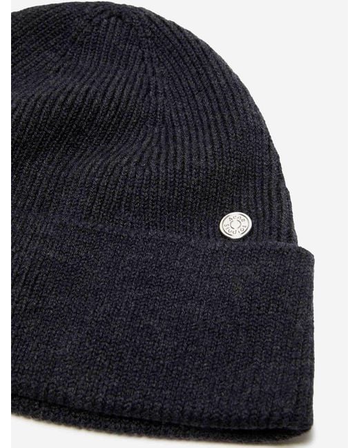 Acne Blue Ribbed Wool Hat for men