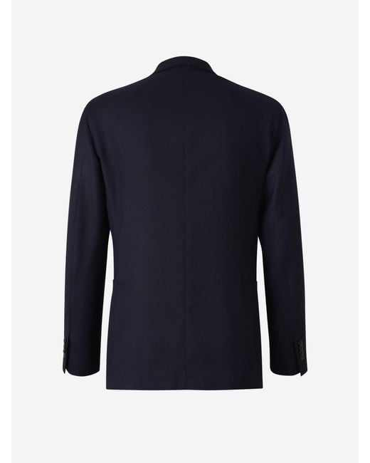 Boglioli Blue Piqué Knit Blazer for men