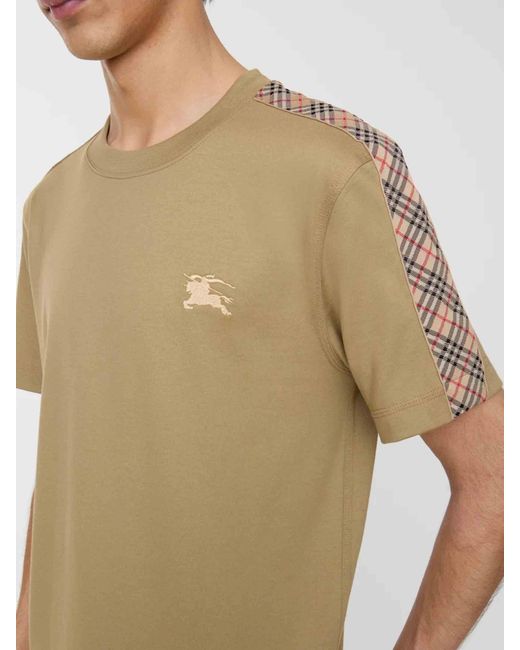 Burberry Natural Round Neck T-Shirt for men