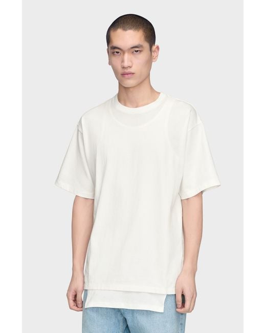 Maison Margiela White Double Layer T-Shirt for men