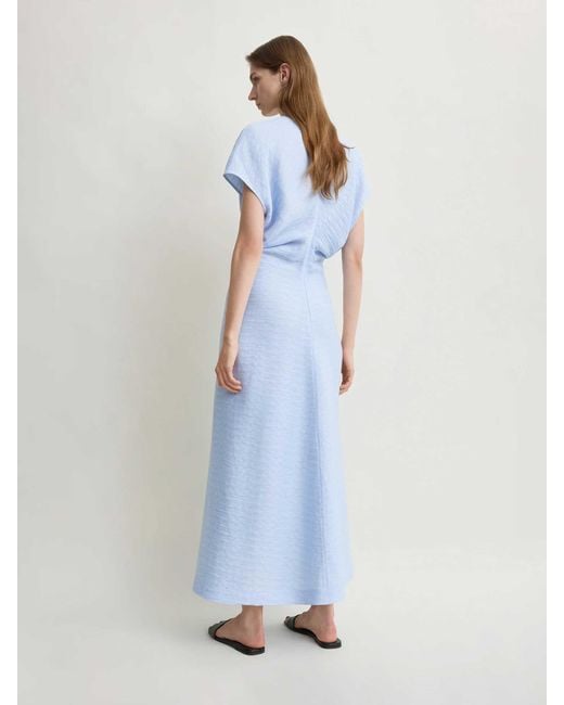Totême  Blue Short Sleeve Midi Dress