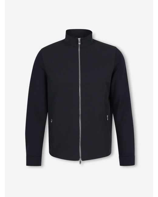 Marco Pescarolo Blue Technical Jacket With Round Neck for men