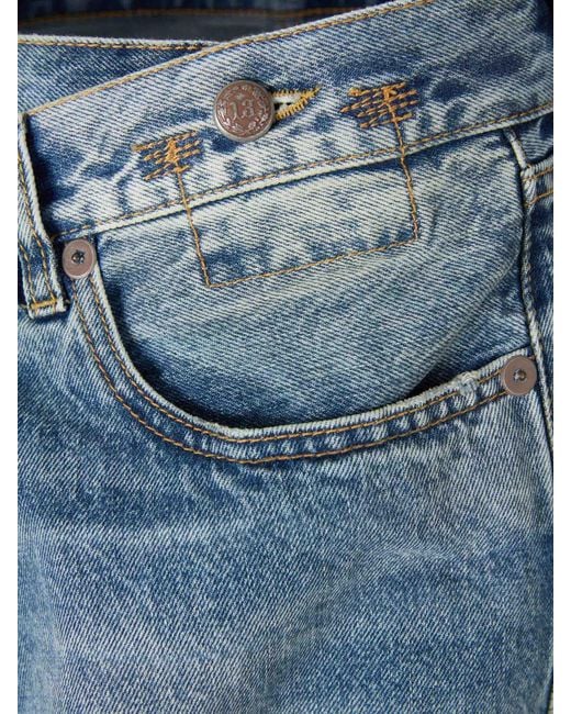 R13 Blue Wide Crossover Jeans