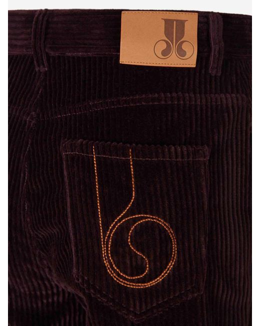 LaDoubleJ Black Flared Corduroy Trousers
