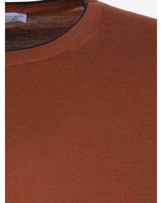 Santa Eulalia Red Crew Neck Sweater for men