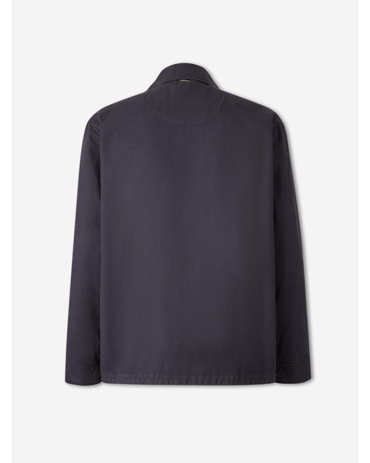 Herno Blue Casual Cotton Jacket for men