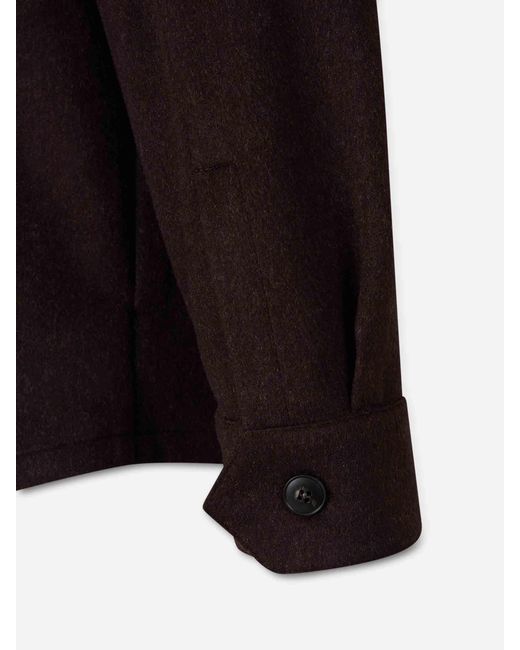 Canali Black Cashmere Overshirt for men