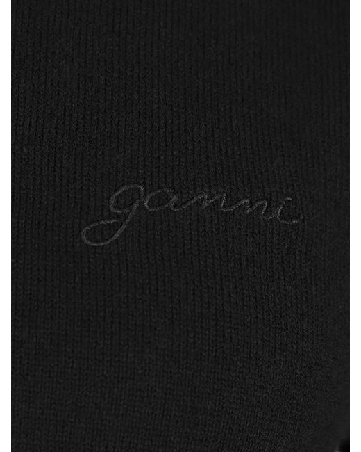 Ganni Black Knit T-Shirt