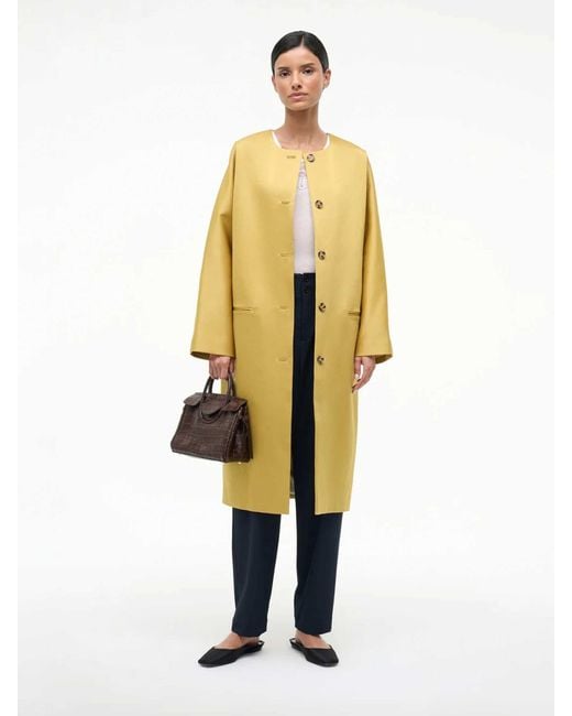 Staud Yellow Liz Long Coat