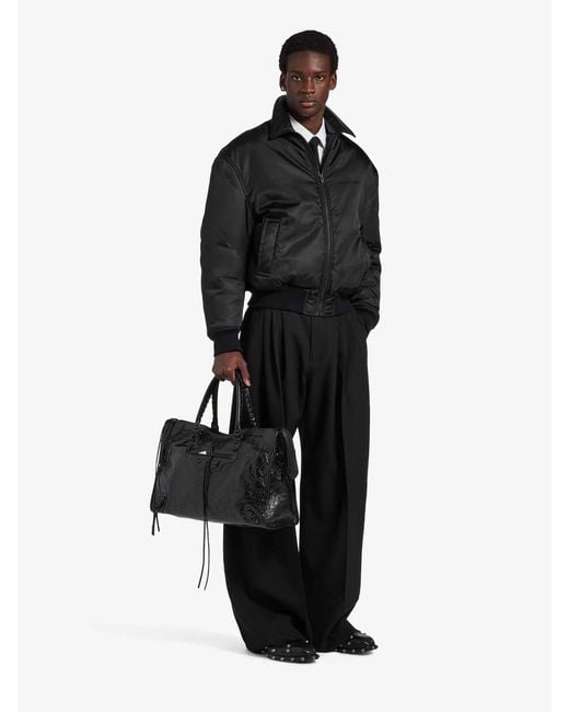 Balenciaga Black Cocoon Bomber Jackets for men