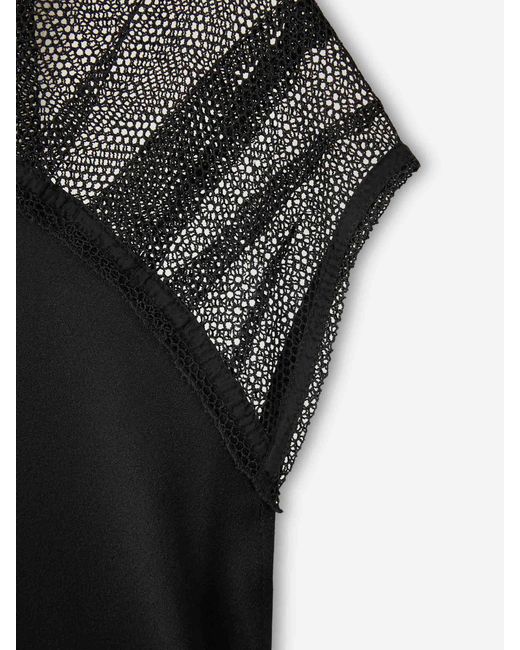 Victoria Beckham Black Maxi Mesh Dress