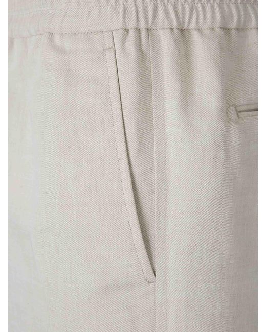 Brioni White Straight Bermuda Shorts for men