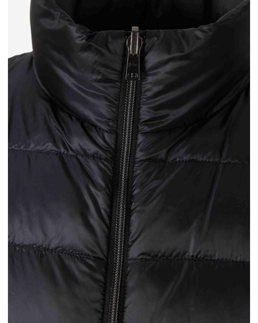 Herno Black Polyamide Down Vest for men