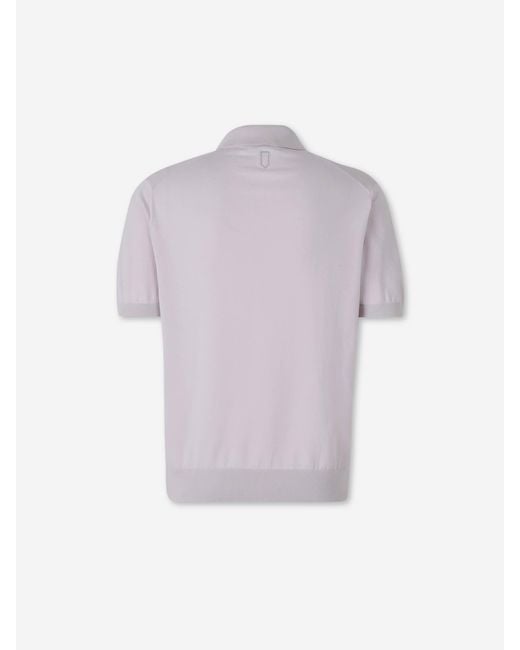Canali Purple Polo Punto for men