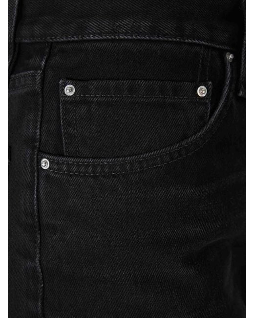 Totême Black Straight Leg Cotton Jeans