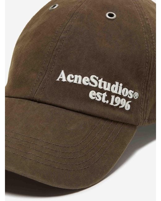 Acne Brown Logo Cap for men