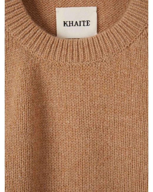 Khaite White Masie Knit Sweater