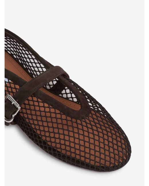 Alaïa White Openwork Flat Ballet Flats