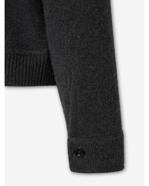 Lardini Black Cashmere Cardigan for men
