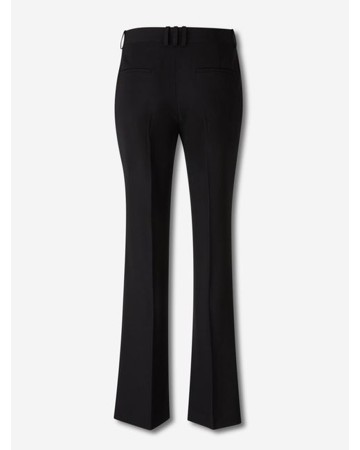 Balmain Black Wool Dress Trousers