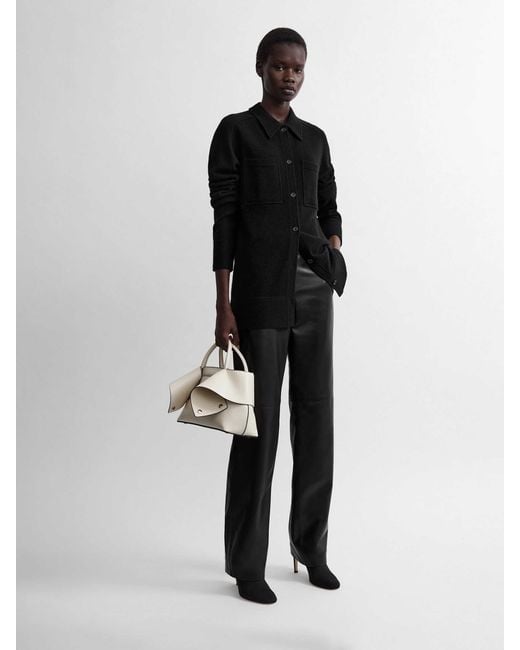 Totême Black Cashmere Knit Shirt