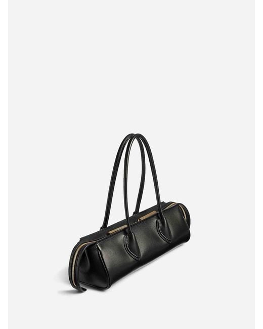 Khaite Black Rectangular Leather Bag
