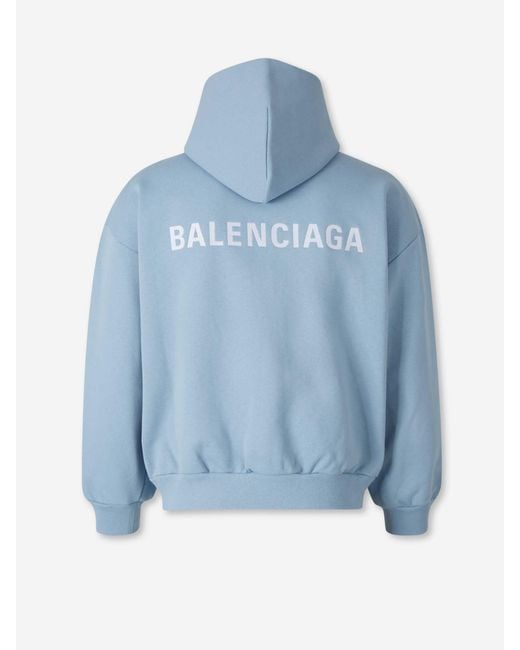 Balenciaga Blue Zip-Up Hoodie for men