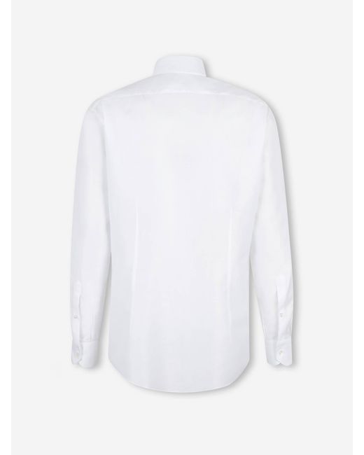 Fray White Linen Dress Shirt for men