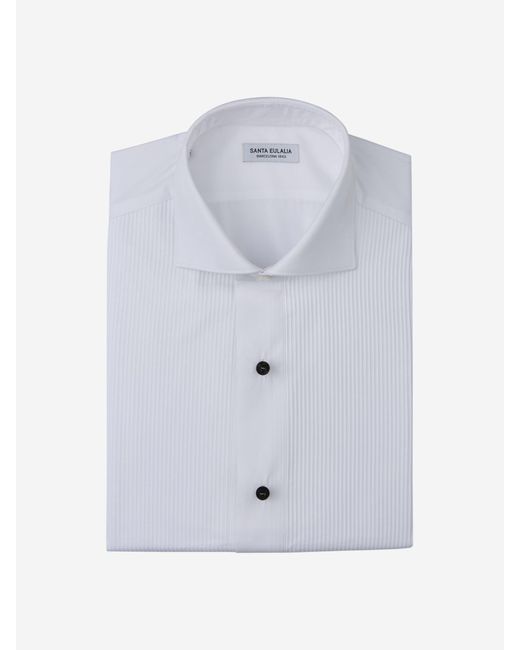 Camisa Plisada Santa Eulalia de hombre de color Blue